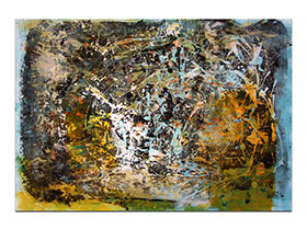 Moderne slike u galeriji MAG - apstraktna slika Unutarnji monolog akril na hameru 100x70 cm