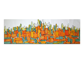 Moderno slikarstvo u Hrvatskoj - MAG galerija - Originalna slika na platnu - Toskana moje mladosti - 130x40 cm