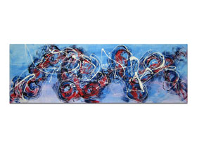 Galerija prodaja slika MAG - apstraktna slika Emocionalna inteligencija akril na platnu 165x55 cm