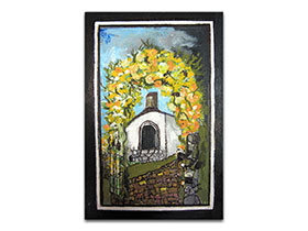 Umjetničke slike u galeriji MAG - Umjetnička slika Kapelica u cvijeću Akril na kaširanom platnu 30x20 cm