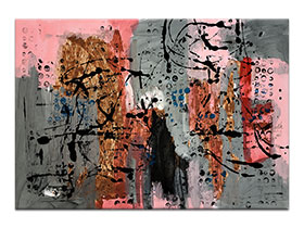 Moderne slike u galeriji MAG - apstraktna slika Stvaralačke čežnje II akril na hameru 100x70 cm