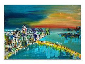 Moderne slike u galeriji MAG - umjetnička slika Djelić Zadra akril na napetom platnu 70x50 cm