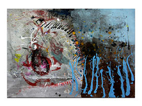 Moderne slike u galeriji MAG - apstraktna slika Nesvjesni oblika akril na hameru 100x70 cm