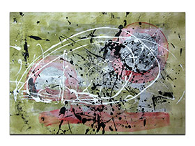 Moderne slike u galeriji MAG - apstraktna slika Aoris akril na hameru 100x70 cm