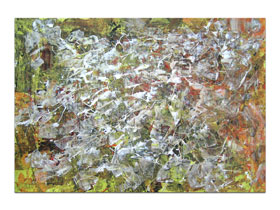 Unutarnje uređenje slikama iz galerije MAG - apstraktna slika Impresija ljubavi Akril na hameru 100x70 cm