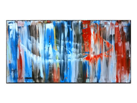 Dnevni boravak uređenje slikama galerije MAG - moderna apstraktna slika Meltdown akril na napetom platnu 100x50 cm