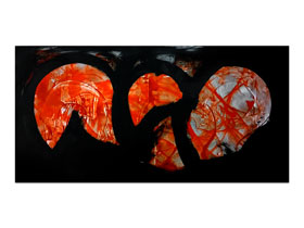 Galerija moderne umjetnosti MAG - originalna apstraktna slika Atmosfera uma akril na napetom platnu 100x50 cm