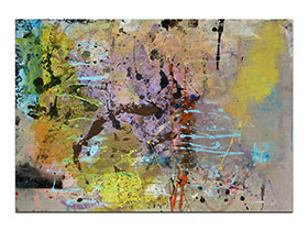 Opremanje poslovnih prostora slikama galerije MAG - apstraktna slika Unutarnji svemir akril na hameru 100x70 cm