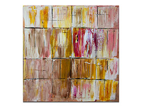 Galerija slika u Zagrebu MAG - apstraktna slika Vizure ljeta akril na napetom platnu 70x70 cm