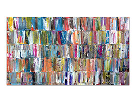 Moderne slike u galeriji MAG - apstraktna slika Slojevi nježnosti II akril na platnu 180x100 cm