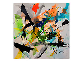 Moderne slike u galeriji MAG - apstraktna slika Pršti od želja Akril na napetom platnu 80x80 cm