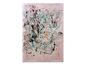 Moderne slike u galeriji MAG - apstraktna slika Spontani uzorci akril na hameru 100x70 cm