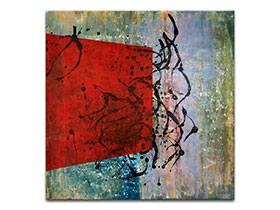 Moderne slike u galeriji MAG - apstraktna slika Nešto da nas grije akril na hameru 70x70 cm