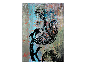 Moderna galerija apstraktnih slika MAG - apstraktna slika U naručju akril na hameru 100x70 cm