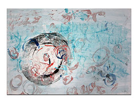 Moderne slike u galeriji MAG - apstraktna slika Nježno okružen akril na hameru 100x70 cm