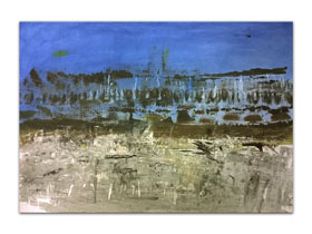 Umjetnine slike u galeriji MAG - apstraktna slika West Akril na hameru 100x70 cm