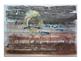 Moderne slike u galeriji MAG - apstraktna slika Nebeske suze akril na hameru 100x70 cm