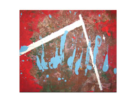 Apstrakcije prodaja apstraktnih slika galeriji MAG - Kut gledanja - apstraktna slika na platnu 35x30 cm