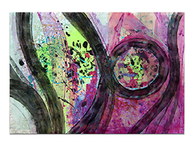 Moderne slike u galeriji MAG - apstraktna slika Proljetne nježnosti akril na hameru 100x70 cm