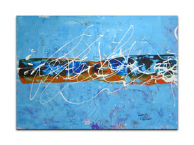 Apstraktni slikari -  Patrick Zell - Apstraktna slika - Plasma - Akril na papiru - MAG galerija