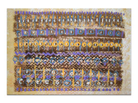 Ideje za uređenje stana slikama iz galerije MAG - apstraktna slika Aztec Mystic akril na hameru 100x70 cm