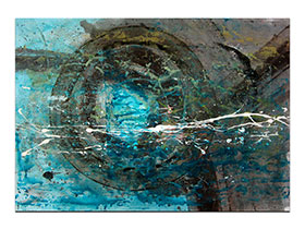 Moderne slike u galeriji MAG - apstraktna slika Morski ciklus II akril na hameru 100x70 cm