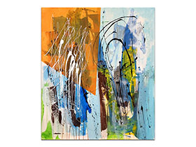 Moderne slike u galeriji MAG - apstraktna slika Drugi pogled Akril na napetom platnu 70x60 cm