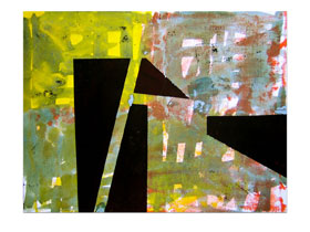 Originalne slike na platnu u ponudi galerije MAG - Pingvin u amazoni - apstraktna slika na hameru 65x50 cm