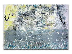 Moderne slike u galeriji MAG - apstraktna slika Zagonetni pejzaži akril na hameru 100x70 cm