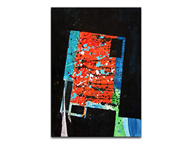 Moderne slike u galeriji MAG - apstraktna slika Otoci budućnosti akril na hameru 100x70 cm