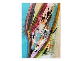 Moderne slike u galeriji MAG - apstraktna slika Ušće ljubavi akril na hameru 100x70 cm