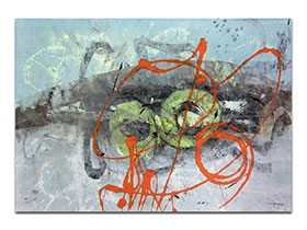 Galerija moderne umjetnosti MAG online galerija - apstraktna slika Ekstrakti osjećaja I akril na hameru 100x70 cm