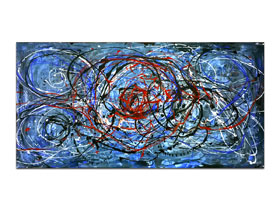 Zagreb galerije slika MAG - originalna apstraktna slika Ljubavni vrtlozi akril na napetom platnu 100x50 cm