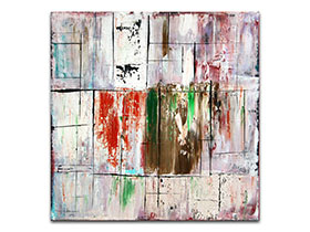 Galerija slika u Zagrebu MAG galerije - apstraktna slika Dolazak ljeta akril na napetom platnu 60x60 cm