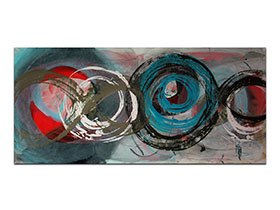 Moderne slike u galeriji MAG - apstraktna slika Isprepleteni svemir Akril na napetom platnu 140x65 cm