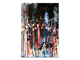 Moderne slike u galeriji MAG - apstraktna slika Razigrane nijanse akril na hameru 100x70 cm