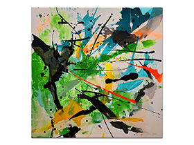 Moderne slike u galeriji MAG - apstraktna slika Pršti od želja II Akril na napetom platnu 80x80 cm