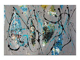 Moderne slike u galeriji MAG - apstraktna slika Mistični prolaz II akril na hameru 100x70 cm