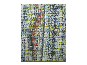 Opremanje stanova slikama u prodaji galerije MAG - Crveni trag - apstraktna slika na platnu 85x65 cm