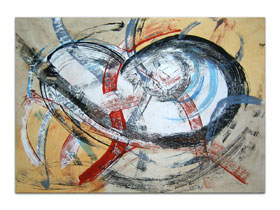 Slikarstvo u galeriji slika MAG - apstraktna slika Ljubavni pokreti Akril na hameru 100x70 cm