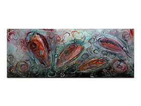 Moderne slike u galeriji MAG - apstraktna slika Periskin žal akril na napetom platnu 130x50 cm