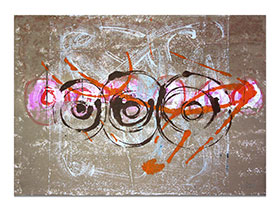 Dizajn apartmana slikama iz ponude galerije MAG - apstraktna slika Slani Inćuni akril na hameru 70x50 cm