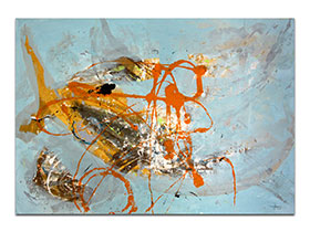 Galerija moderne umjetnosti MAG online galerija - apstraktna slika Ekstrakti osjećaja II akril na hameru 100x70 cm