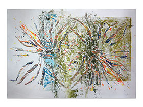 Moderne slike u galeriji MAG - apstraktna slika Energija prirode akril na hameru 100x70 cm