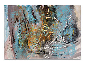 Moderne slike u galeriji MAG - apstraktna slika Budućnost će pokazati akril na hameru 100x70 cm