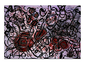 Prodaja umjetničkih slika u online galeriji MAG - apstraktna slika Rider on the storm akril na hameru 100x70 cm