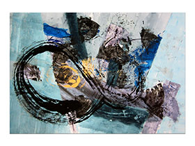 Moderne slike u galeriji MAG - apstraktna slika Vremenski odmak akril na hameru 100x70 cm