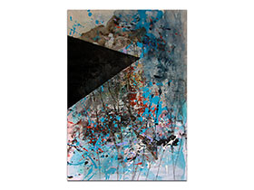 Moderne slike u galeriji MAG - apstraktna slika Dark triangle akril na hameru 100x70 cm