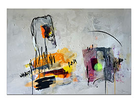 Moderne slike u galeriji MAG - apstraktna slika Momenti III Akril na platnu 100x70 cm