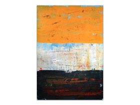 Galerije u Zagrebu - apstraktna slika Ritam dana akril na hameru 100x70 cm - MAG galerija